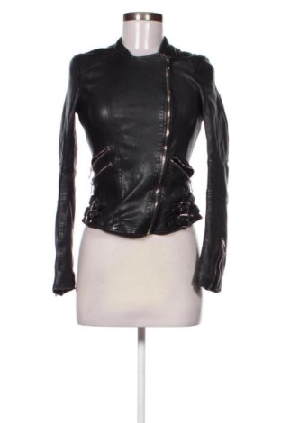 Dámska kožená bunda  Zara, Veľkosť M, Farba Čierna, Cena  46,00 €