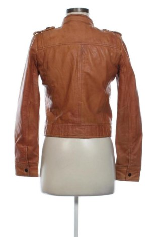 Damen Lederjacke Zara, Größe M, Farbe Orange, Preis 45,46 €