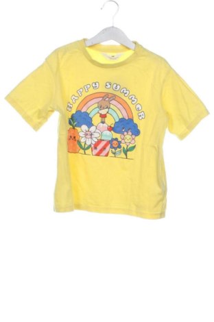 Kinder T-Shirt H&M, Größe 6-7y/ 122-128 cm, Farbe Gelb, Preis 5,75 €
