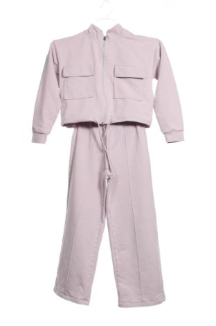 Kinder Sportanzug Contrast, Größe 7-8y/ 128-134 cm, Farbe Aschrosa, Preis 21,00 €