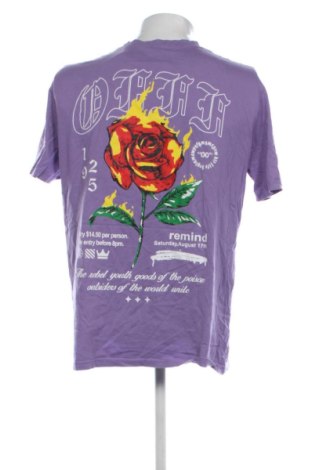 Męski T-shirt Alcott, Rozmiar XXL, Kolor Fioletowy, Cena 51,99 zł