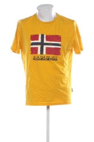 Ανδρικό t-shirt Napapijri, Μέγεθος XL, Χρώμα Κίτρινο, Τιμή 25,99 €