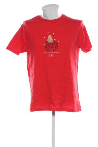 Tricou de bărbați Sinsay, Mărime XL, Culoare Roșu, Preț 83,41 Lei