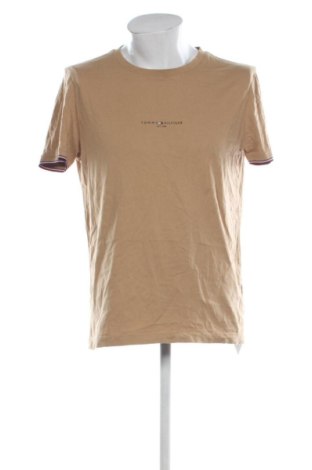 Męski T-shirt Tommy Hilfiger, Rozmiar L, Kolor Beżowy, Cena 91,99 zł