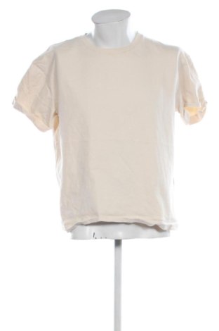 Męski T-shirt Zara, Rozmiar L, Kolor Beżowy, Cena 43,99 zł