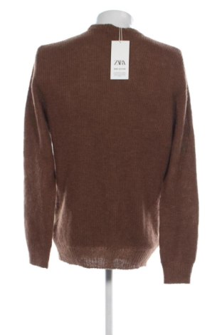 Męski sweter Zara, Rozmiar M, Kolor Brązowy, Cena 197,35 zł