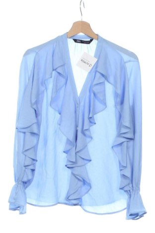 Damenbluse Zara, Größe XS, Farbe Blau, Preis 17,99 €