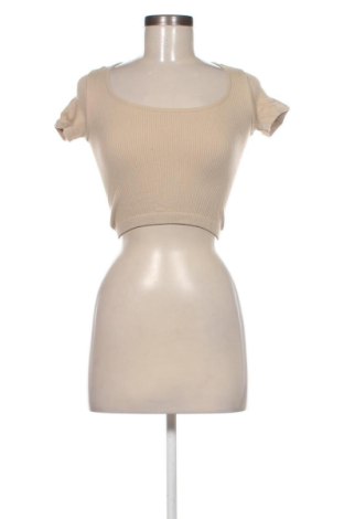 Γυναικείο t-shirt Amisu, Μέγεθος XS, Χρώμα  Μπέζ, Τιμή 10,99 €