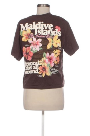 Tricou de femei Bershka, Mărime XS, Culoare Maro, Preț 53,99 Lei