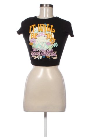 Tricou de femei Bershka, Mărime XXS, Culoare Negru, Preț 53,99 Lei