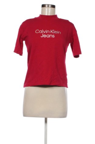 Damski T-shirt Calvin Klein Jeans, Rozmiar S, Kolor Czerwony, Cena 91,99 zł