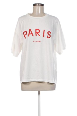 Γυναικείο t-shirt SHEIN, Μέγεθος L, Χρώμα Εκρού, Τιμή 10,99 €