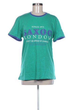 Damski T-shirt Saxoo London, Rozmiar M, Kolor Zielony, Cena 75,02 zł