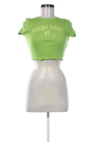 Γυναικείο t-shirt Terranova, Μέγεθος XXS, Χρώμα Πράσινο, Τιμή 10,99 €