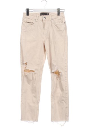 Blugi de femei Amisu, Mărime XS, Culoare Bej, Preț 77,00 Lei, #136528984