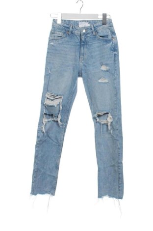 Damskie jeansy Bershka, Rozmiar XS, Kolor Niebieski, Cena 78,99 zł