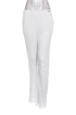 Γυναικείο παντελόνι Calvin Klein Jeans, Μέγεθος M, Χρώμα Λευκό, Τιμή 50,99 €