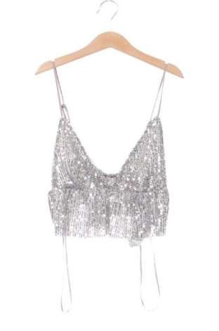 Γυναικείο τοπ Pull&Bear, Μέγεθος M, Χρώμα Ασημί, Τιμή 17,99 €