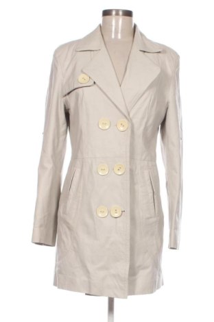 Damen Ledermantel Unbranded, Größe L, Farbe Ecru, Preis 109,91 €