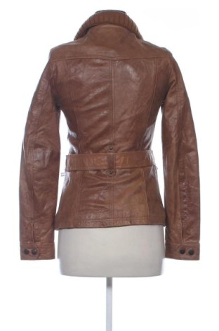 Geacă de piele pentru femei Stradivarius, Mărime S, Culoare Maro, Preț 259,00 Lei
