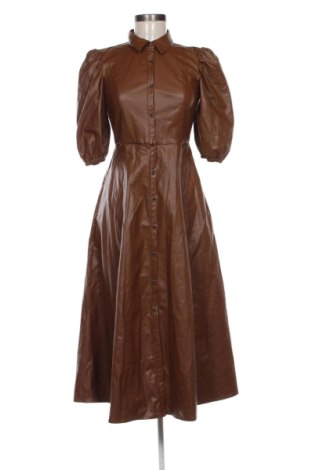 Дамско кожено яке Zara, Размер S, Цвят Кафяв, Цена 21,00 €