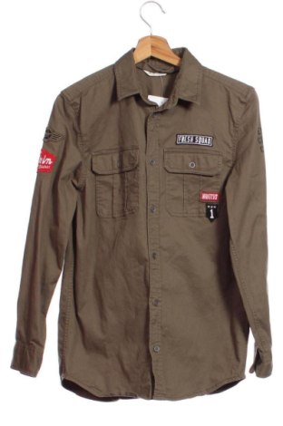 Cămașă pentru copii H&M, Mărime 14-15y/ 168-170 cm, Culoare Verde, Preț 31,28 Lei