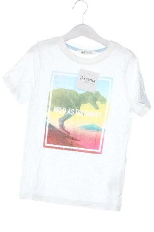 Dziecięcy T-shirt H&M, Rozmiar 6-7y/ 122-128 cm, Kolor Biały, Cena 26,99 zł