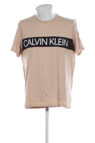 Ανδρικό t-shirt Calvin Klein, Μέγεθος XL, Χρώμα  Μπέζ, Τιμή 20,99 €