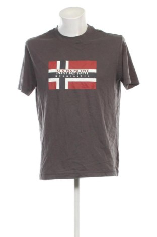 Ανδρικό t-shirt Napapijri, Μέγεθος XL, Χρώμα Γκρί, Τιμή 53,99 €