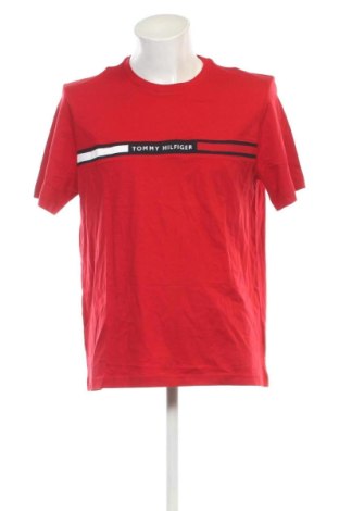 Męski T-shirt Tommy Hilfiger, Rozmiar L, Kolor Czerwony, Cena 207,99 zł