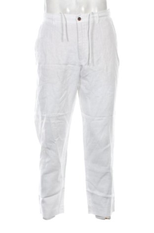Pantaloni de bărbați Zara, Mărime L, Culoare Alb, Preț 99,97 Lei