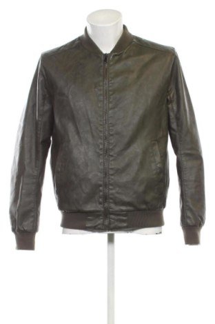 Мъжко кожено яке Unbranded, Размер L, Цвят Зелен, Цена 25,00 €