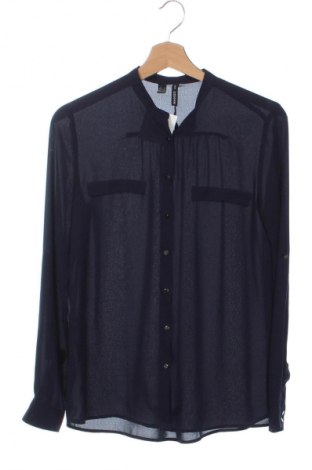 Γυναικείο πουκάμισο Mango, Μέγεθος XS, Χρώμα Μπλέ, Τιμή 2,99 €