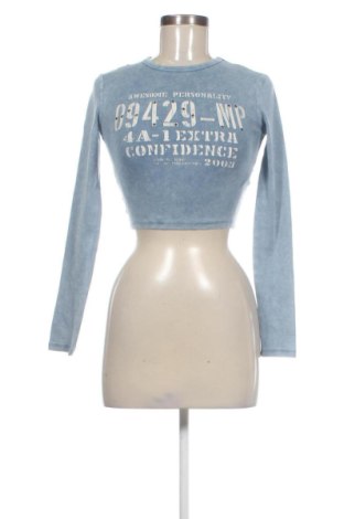 Дамска блуза Bershka, Размер S, Цвят Син, Цена 13,29 €