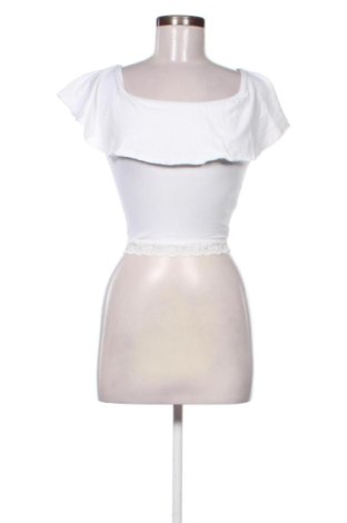 Damen Shirt Bershka, Größe XS, Farbe Weiß, Preis 9,78 €, #136658337