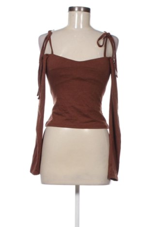 Bluză de femei NA-KD, Mărime XS, Culoare Maro, Preț 107,99 Lei