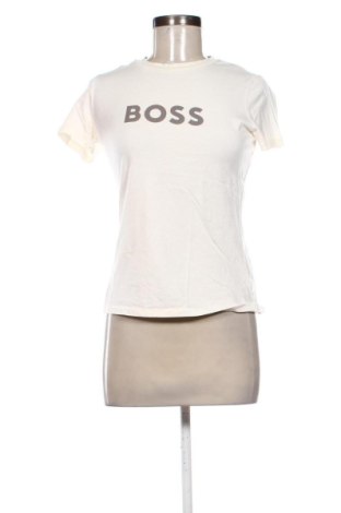 Γυναικείο t-shirt BOSS, Μέγεθος XS, Χρώμα Εκρού, Τιμή 35,00 €