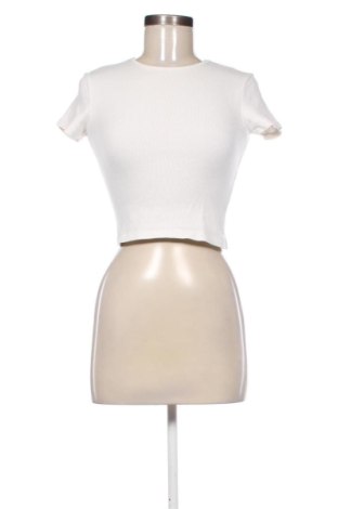 Damen T-Shirt Bershka, Größe M, Farbe Weiß, Preis 4,95 €