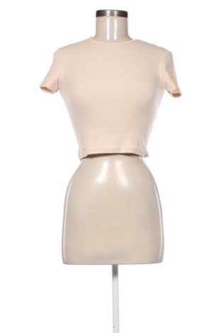 Tricou de femei Bershka, Mărime M, Culoare Bej, Preț 46,92 Lei