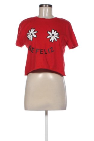 Damen T-Shirt Bershka, Größe M, Farbe Rot, Preis € 12,00, #136662730