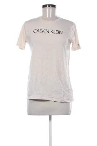 Damski T-shirt Calvin Klein, Rozmiar L, Kolor Beżowy, Cena 91,09 zł