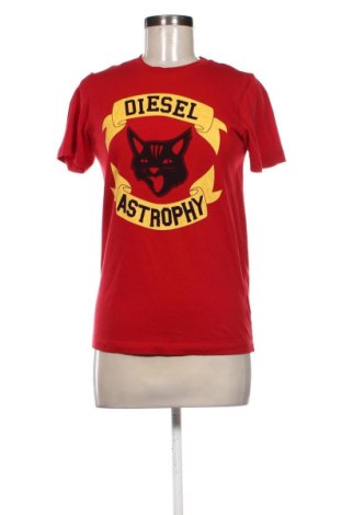 Γυναικείο t-shirt Diesel, Μέγεθος M, Χρώμα Κόκκινο, Τιμή 21,92 €