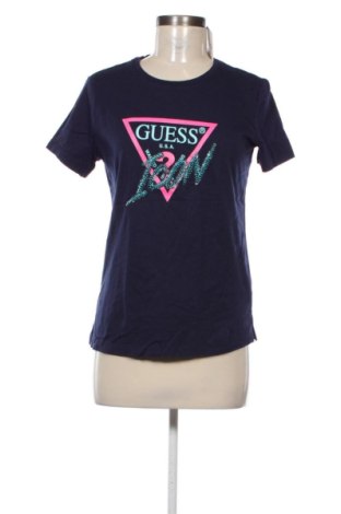 Γυναικείο t-shirt Guess, Μέγεθος M, Χρώμα Μπλέ, Τιμή 19,99 €