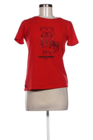 Damen T-Shirt Karl Lagerfeld, Größe XS, Farbe Rot, Preis 35,00 €, #136662854