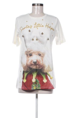 Tricou de femei Sinsay, Mărime M, Culoare Ecru, Preț 44,87 Lei, #136663270