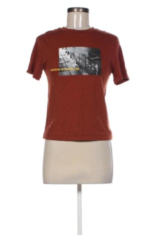 Tricou de femei Stradivarius, Mărime XS, Culoare Maro, Preț 23,99 Lei, #136667700