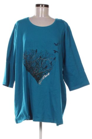 Damen T-Shirt Ulla Popken, Größe 3XL, Farbe Blau, Preis € 27,99