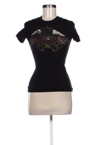 Damski T-shirt Versace Jeans, Rozmiar XS, Kolor Czarny, Cena 187,55 zł, #136638575