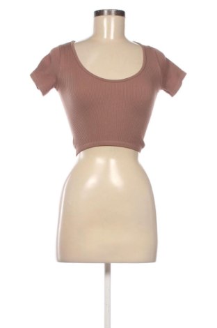 Дамска тениска Zara, Размер XS, Цвят Кафяв, Цена 18,00 €