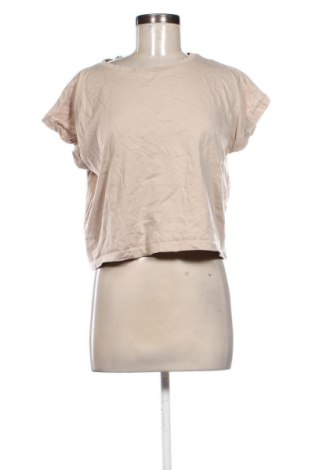 Damski T-shirt Zara, Rozmiar M, Kolor Beżowy, Cena 32,15 zł